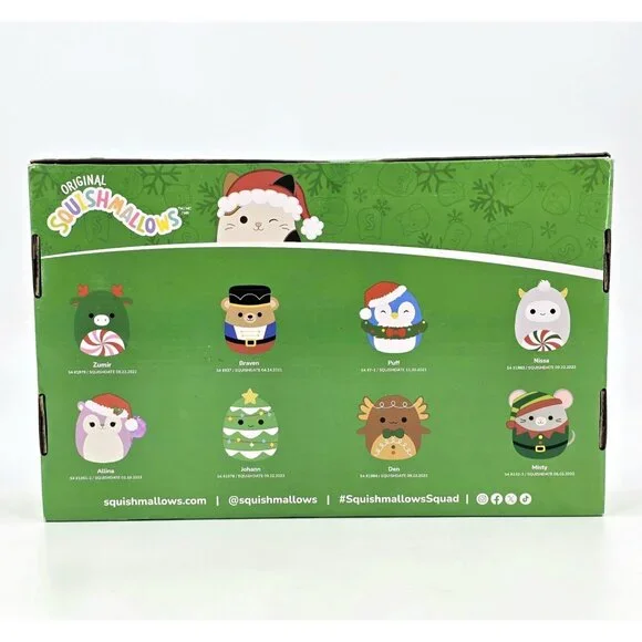 Squishmallows 4-inch Ornament Plush 8-Pack Assorted Christmas Holiday New - Picture 4 of 7